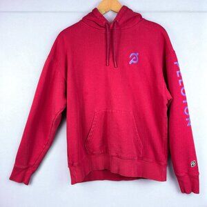 Peloton Pink Sweatshirt Long Sleeve Hoodie Logo Kangaroo Pokets Womens Small
